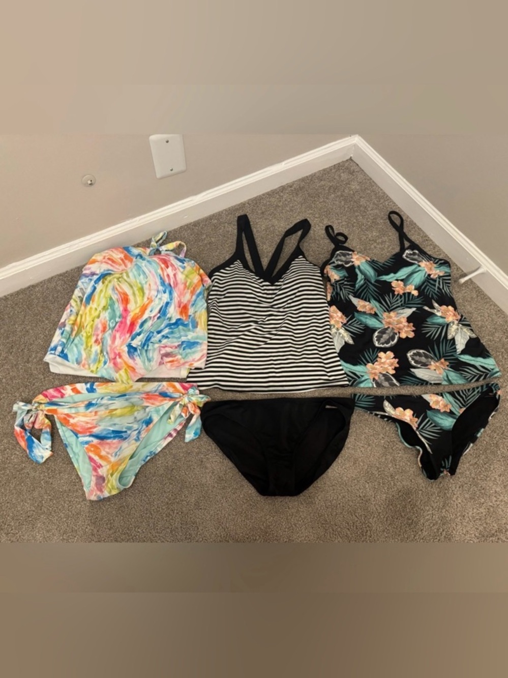 Womens Two piece Swimsuit Bundle of 3 Size Large